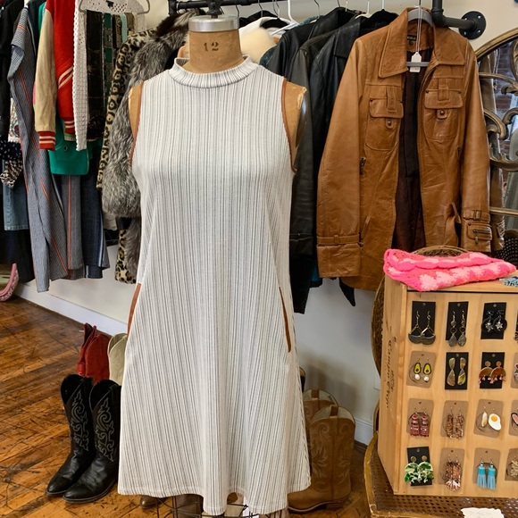 THML Blue and White Stripe Casual Dress - Picture 1 of 2